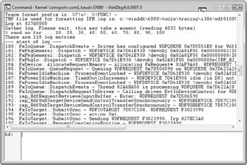 How to Use WinDbg to View the KMDF Log .